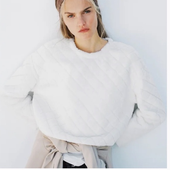 Zara Faux Fur Sweater - Picture 1 of 16